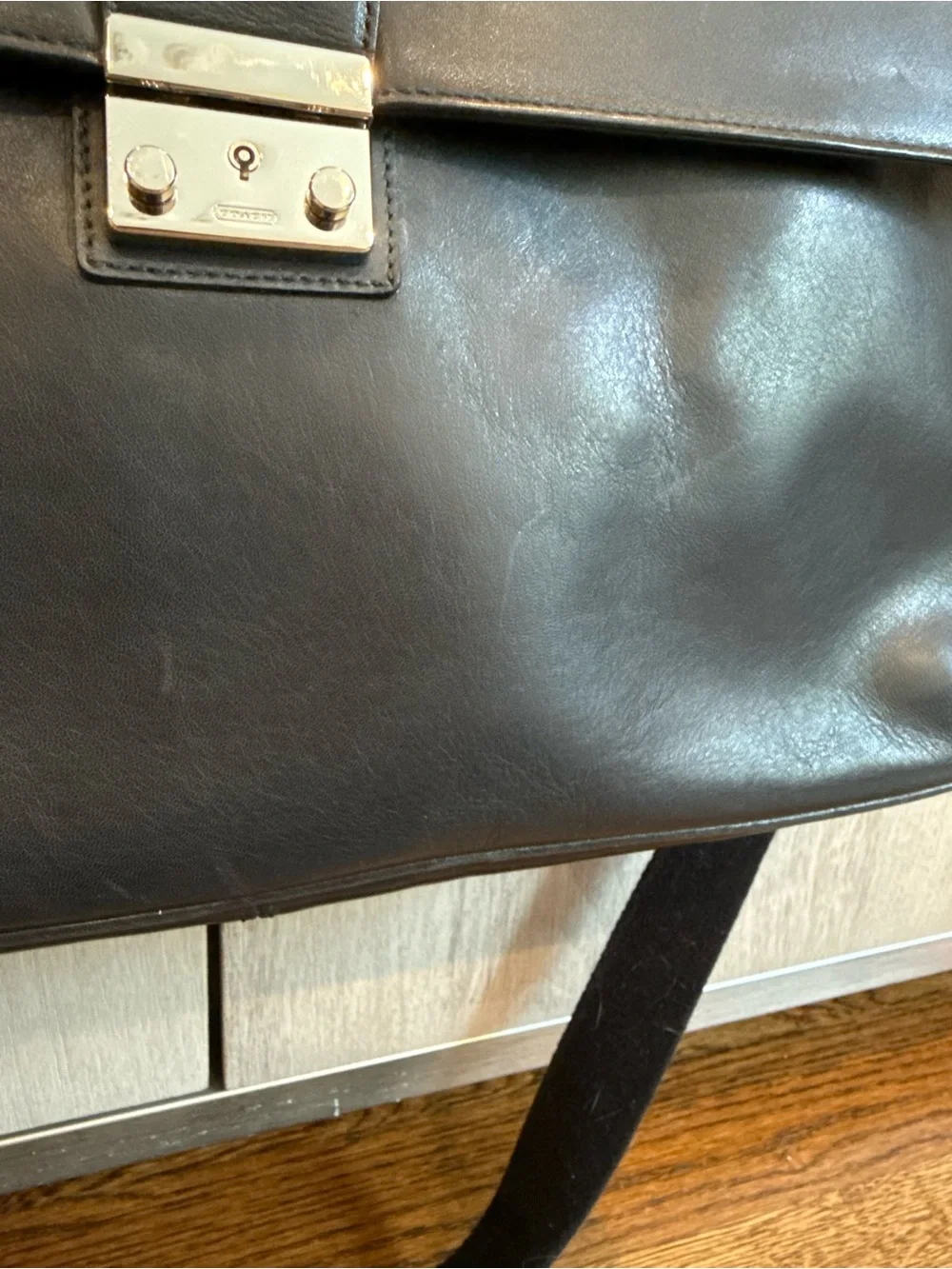 Coach Leather Briefcase Lexington Black Style K1E-5334 Vintage